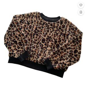 NWT Wild Fable Super Soft Plush Leopard Print Sweatshirt